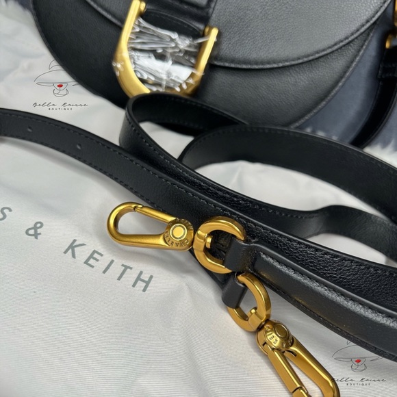 CHARLES & KEITH COLLECTION Gabine Leather Saddle Bag (Medium) - Picture 2 of 5